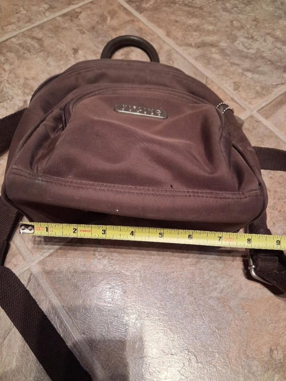KIPLING Vintage 90’s/00’s Oxygen Brown Nylon Small Backpack - Picture 4 of 4